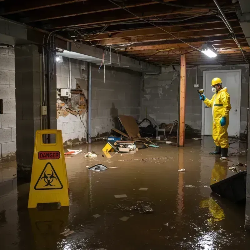 Flooded Basement Electrical Hazard in Carter County, MO Property